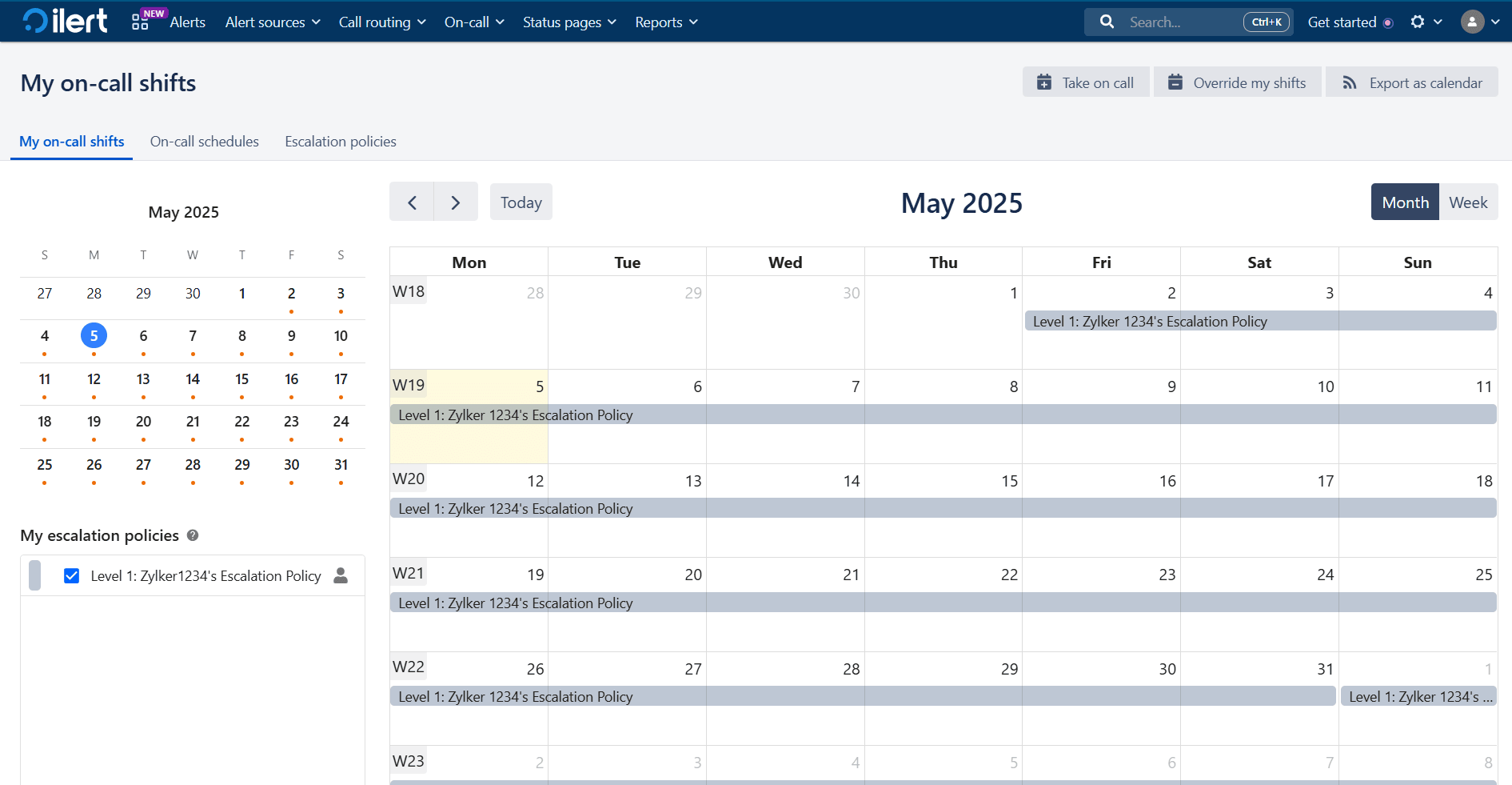 On-call scheduling