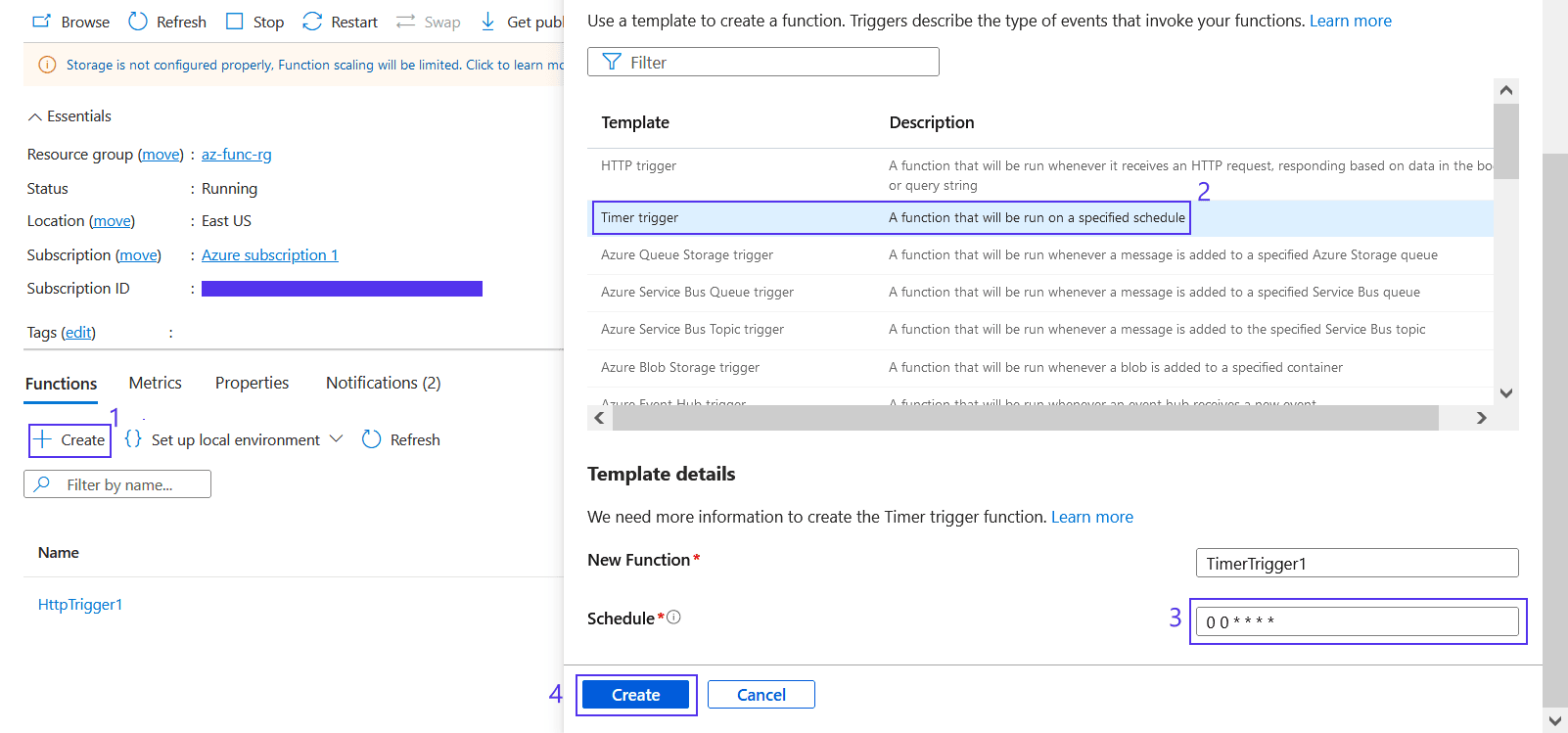 Creating A Timer Trigger