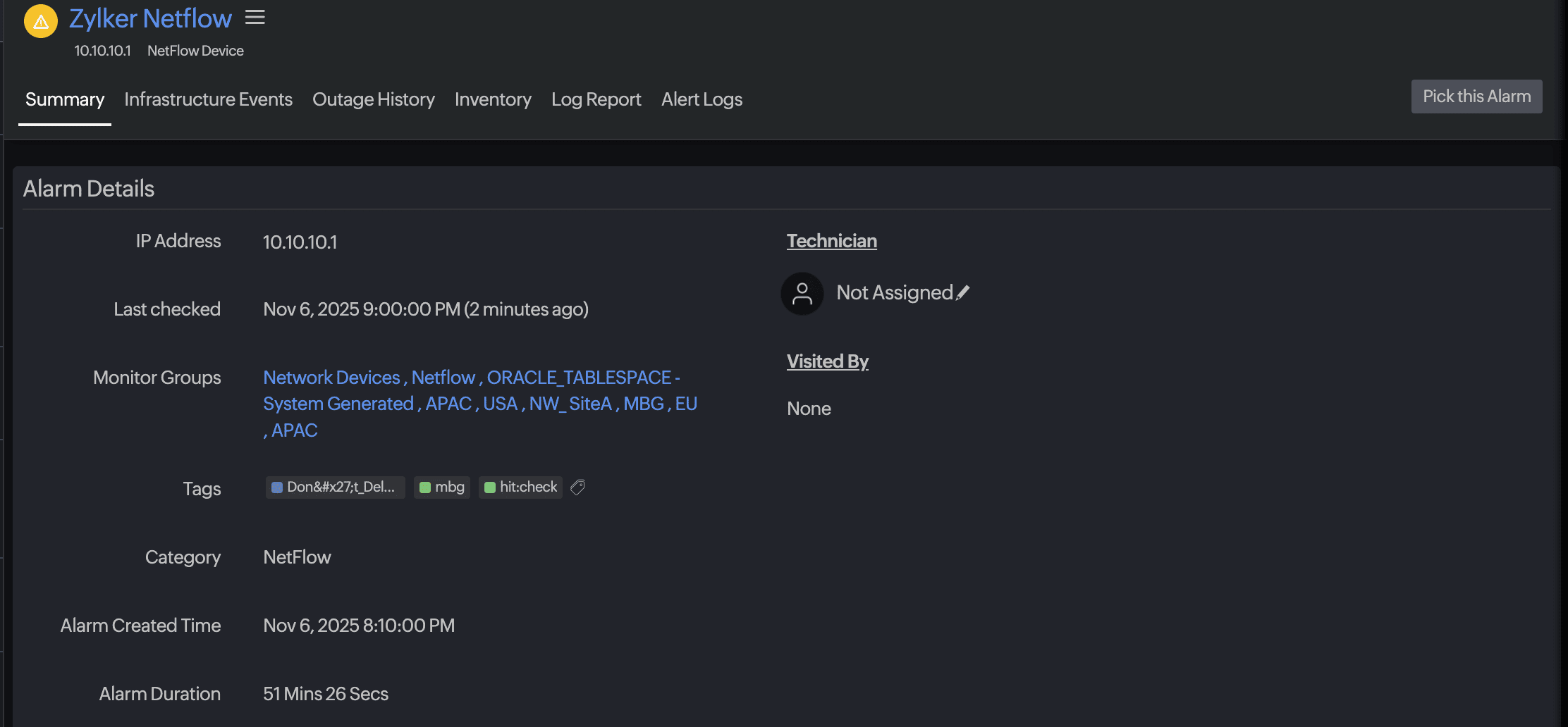 Network Anomaly Dashboard NetFlow