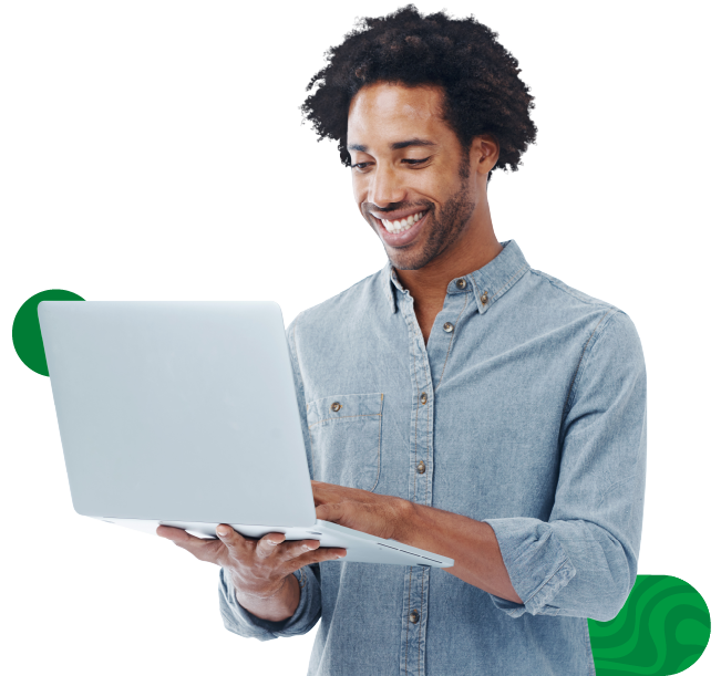 Man with laptop