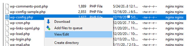 Checking and reestablishing a WordPress website