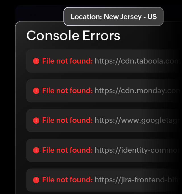 Console errors