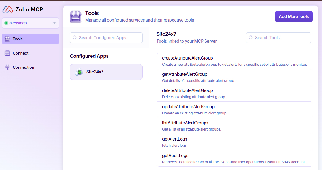 Zoho MCP interface